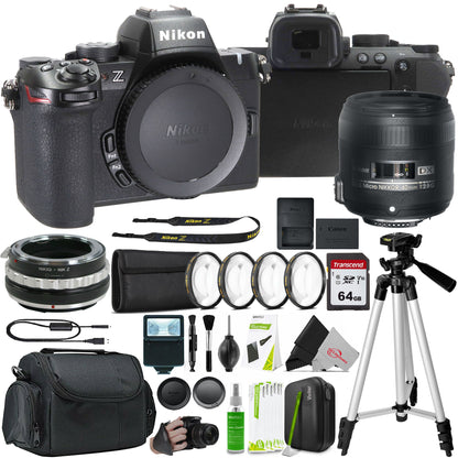Nikon Z50 II Mirrorless Camera with AF-S DX Micro-NIKKOR 40mm f/2.8G Close-up Lens and F to Z Adapter Enhanced Macro Kit