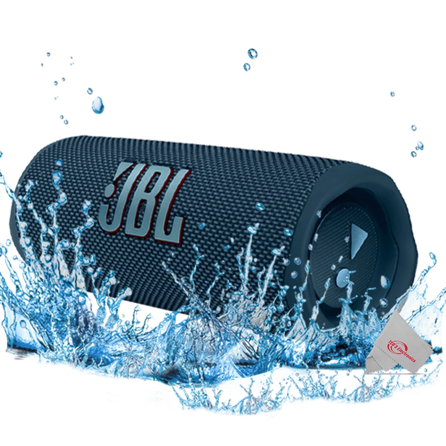 JBL FLIP 6 Wireless Portable Waterproof Speaker (Blue) with JBL Clip 5 Portable Waterproof Wireless Speaker (Blue)