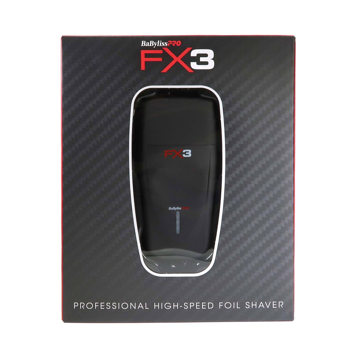 BaByliss Pro FX3 Black High Torque Cordless Clipper FXX3CB (Black) + BaByliss Pro FX3 Professional High-Speed Foil Shaver - Black #FXX3SB (Dual Voltage)