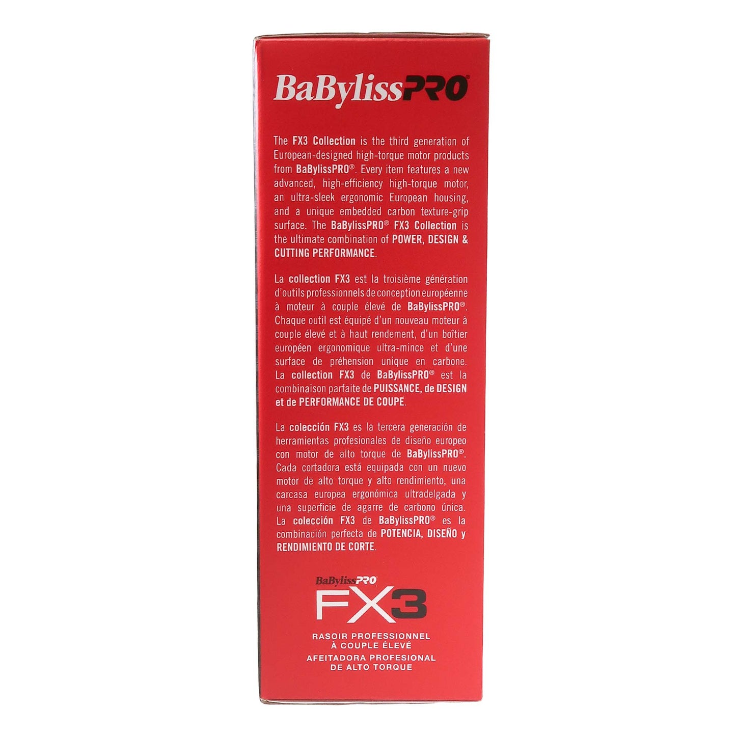 BaByliss Pro FX3 Black High Torque Cordless Clipper FXX3CB (Black) + BaByliss Pro FX3 Professional High-Speed Foil Shaver - Black #FXX3SB (Dual Voltage)