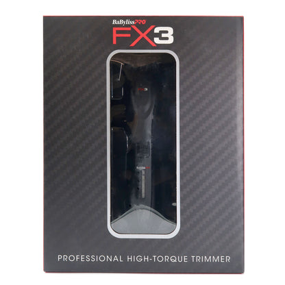 BaByliss Pro FX3 High Torque Cordless Clipper FXX3CB with FX3 Professional High-Speed Foil Shaver FXX3SB and FX3 High Torque Trimmer FXX3TB