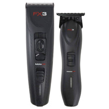 BaByliss Pro FX3 High Torque Cordless Clipper FXX3CB with FX3 Professional High Torque Trimmer FXX3TB
