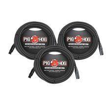 Pig Hog High Performance 8mm XLR Microphone Cable, 25 ft PHM25 - 3 Units