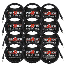 Pig Hog Solutions 3.5mm TRS to 3.5mm TRS Adapter Cable, 9ft - 12 Units