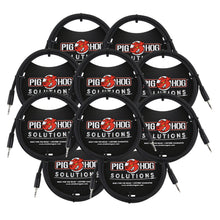 Pig Hog Solutions 3.5mm TRS to 3.5mm TRS Adapter Cable, 9ft - 10 Units