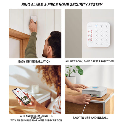 Ring Alarm Pro 8-Piece Kit – Smart Home Security System with Base Station & Keypad + Ring 1080p Video Doorbell (2020 Release, Venetian Bronze)