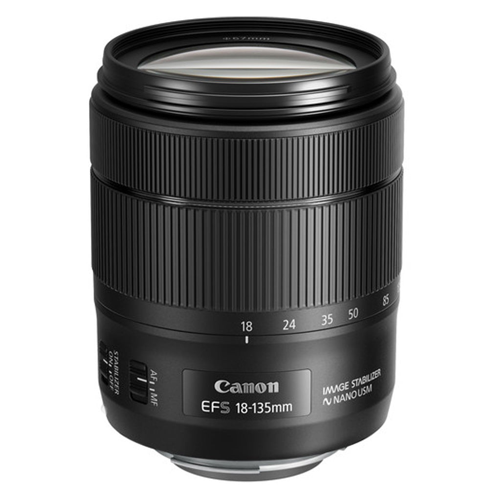 Canon EF-S 18-135mm Lens Bundle for EOS R Cameras â€“ Includes Adapter, 67mm Filters, Lens Hood, Lens Case & Cleaning Kit