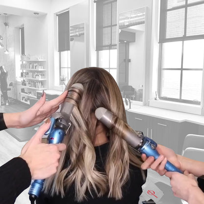 BaByliss Pro Nano Titanium Lightweight Ionic Hair Dryer BNT5548 (Blue) with Babyliss Pro Nano Titanium 1" Spring Curling Iron