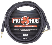 Pig Hog Tour Grade 10ft Instrument Cable 1/4" to 1/4" Right Angle to Straight Connectors (PH10R) - 10 Pack