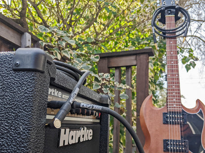 Pig Hog Tour Grade 10ft Instrument Cable 1/4" to 1/4" Right Angle to Straight Connectors (PH10R) - 6 Pack