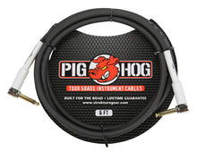 Pig Hog Tour Grade 6 ft Instrument Cable 1/4" to 1/4" Right Angle Connectors (PH6RR) - 10 Pack