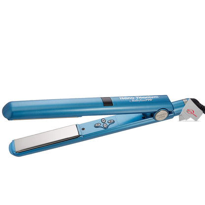 Babyliss Pro Nano Titanium Digital 1" Flat Iron BNT4095TUC with 1 1/4" Spring Curling Iron BNT125S