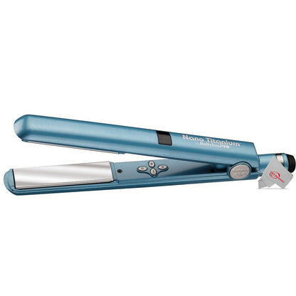 Babyliss Pro Nano Titanium Digital 1" Flat Iron BNT4095TUC with 1 1/4" Spring Curling Iron BNT125S