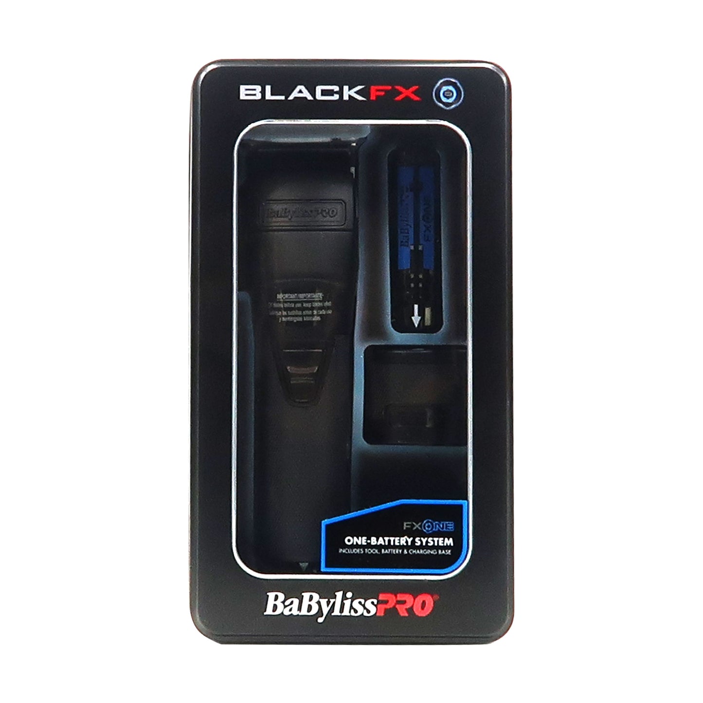 BaByliss Pro FXONE BLACKFX All-Metal Interchangeable-Battery Clipper FX899MB with Professional Cutting Cape and Comb Set (Clipper, Cutting, Taper Combs)