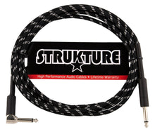 2x Strukture Instrument Cable 10ft. Right Angle (Black/Silver)