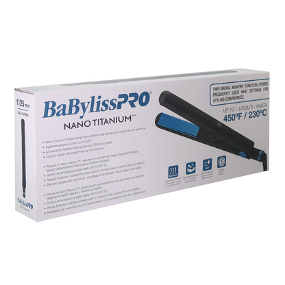 BaByliss Pro Nano Titanium LIMITED EDITION 1" Digital Flat Iron BNTMB4095TUC with Barberology Comb Set and Professional Cutting Cape BBCAPEMB