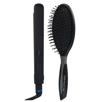 BaByliss Pro Nano Titanium LIMITED EDITION 1" Digital Flat Iron BNTMB4095TUC with Conair Pro Ergo-Grip Detangler Brush