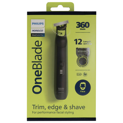 Philips Norelco OneBlade 360 Pro Hybrid Electric Trimmer QP6531/70 with OneBlade Replacement Blade QP210/80