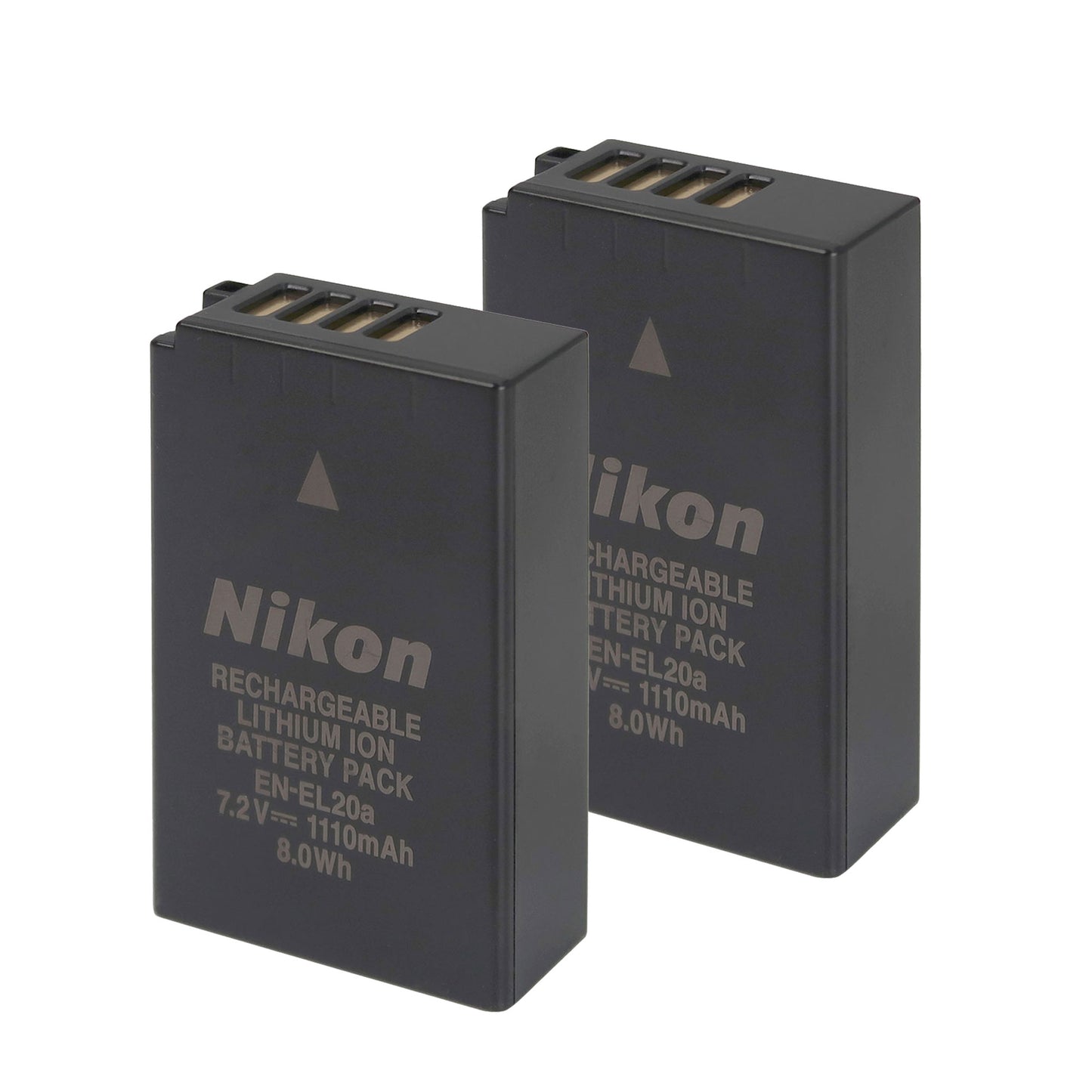 Nikon EN-EL20a Rechargeable Lithium-Ion Battery Pack (7.2V, 1110mAh) - 2 Pack