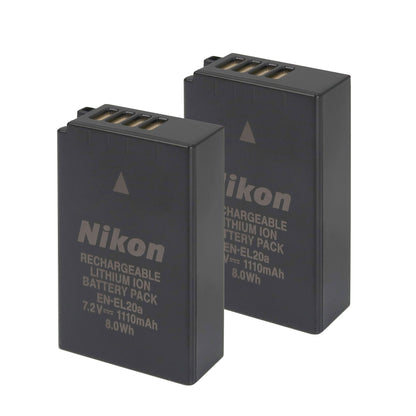 Nikon EN-EL20a Rechargeable Lithium-Ion Battery Pack (7.2V, 1110mAh) - 2 Pack