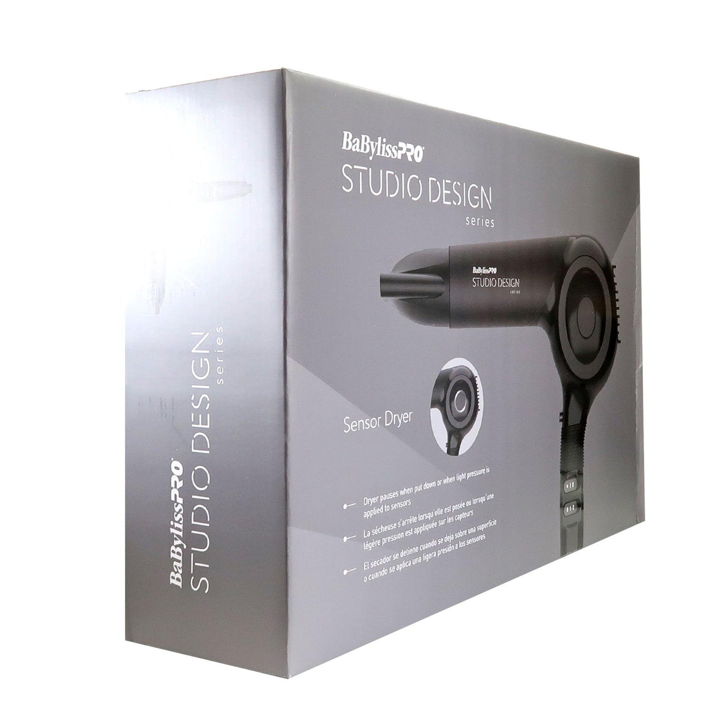 BaByliss Pro Studio Design Series Sensor Hair Dryer BCI800UC with Porcelain Ceramic Limited Edition 1" Straightening Iron, 1¼" Spring Curling Iron Set BPCPP6UC