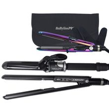 BaByliss Pro Porcelain Ceramic Limited Edition Styling Set BPCPP6UC + Nano Titanium Prima2000 3/4" Stainless Steel Mini Flat Iron BNTBRB2000UC