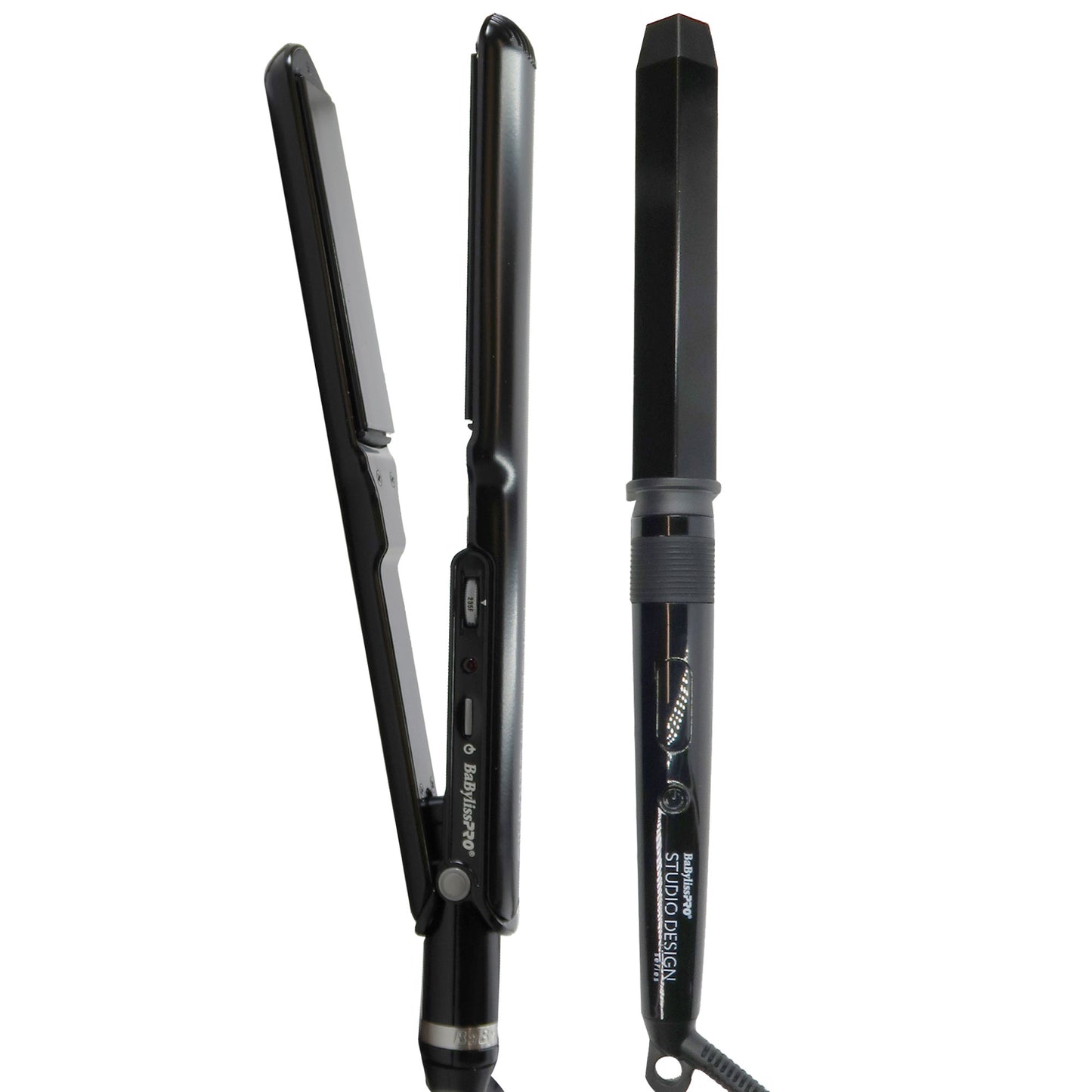 BaByliss Pro Porcelain Ceramic 1½" Straightening Iron BP9559UC with Studio Design Series 1¼" Crimpcurl BCI005UC