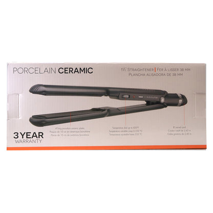 BaByliss Pro Porcelain Ceramic 1½" Straightening Iron BP9559UC with Flat Top Comb