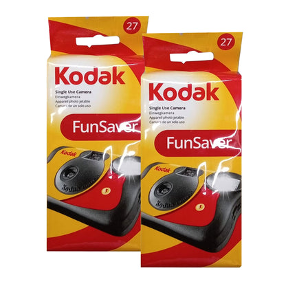 2-Pack Kodak 35mm One-Time-Use Disposable Camera (ISO 800) with Flash - 27 Exposure