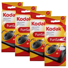 4-Pack Kodak 35mm One-Time-Use Disposable Camera (ISO 800) with Flash - 27 Exposure
