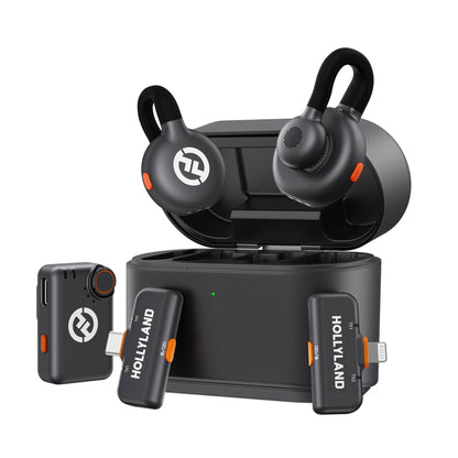 Hollyland Lark M2S Combo Wireless Lavalier Microphone for iPhone/Camera/Android