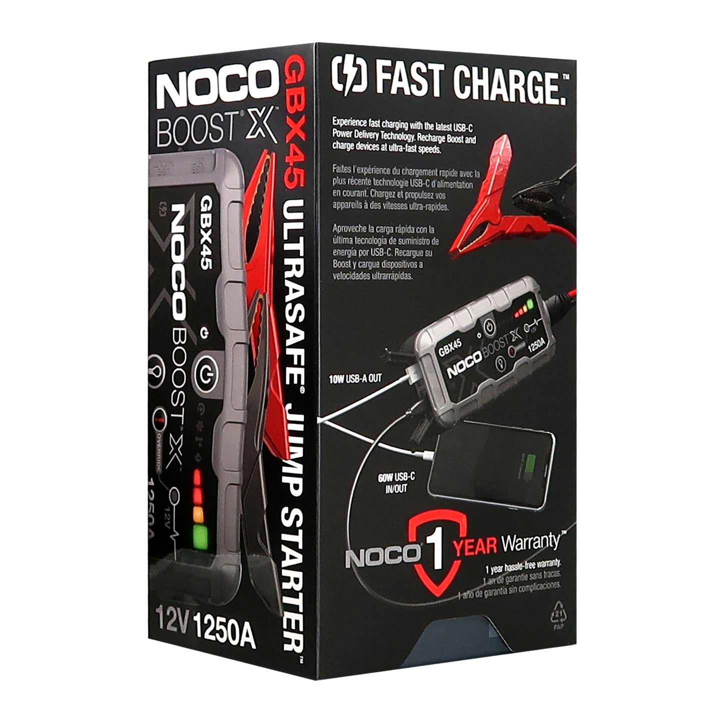 NOCO Boost X GBX45 1250-Amp 12V UltraSafe Jump Starter