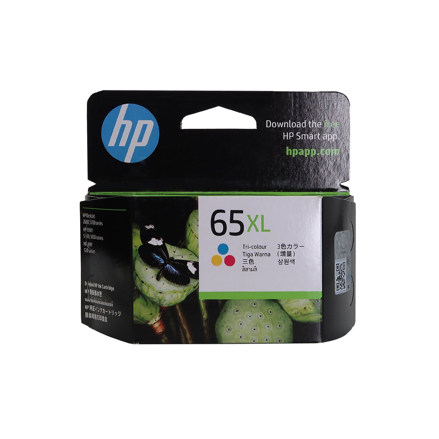 HP 65XL Tri-color Original Ink Cartridge, N9K03AA