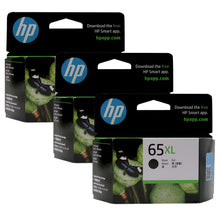 3 Pack HP High Yield 65XL Black Original Ink Cartridge, N9K04AA