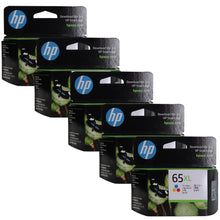 5 Pack HP 65XL Tri-color Original Ink Cartridge, N9K03AA