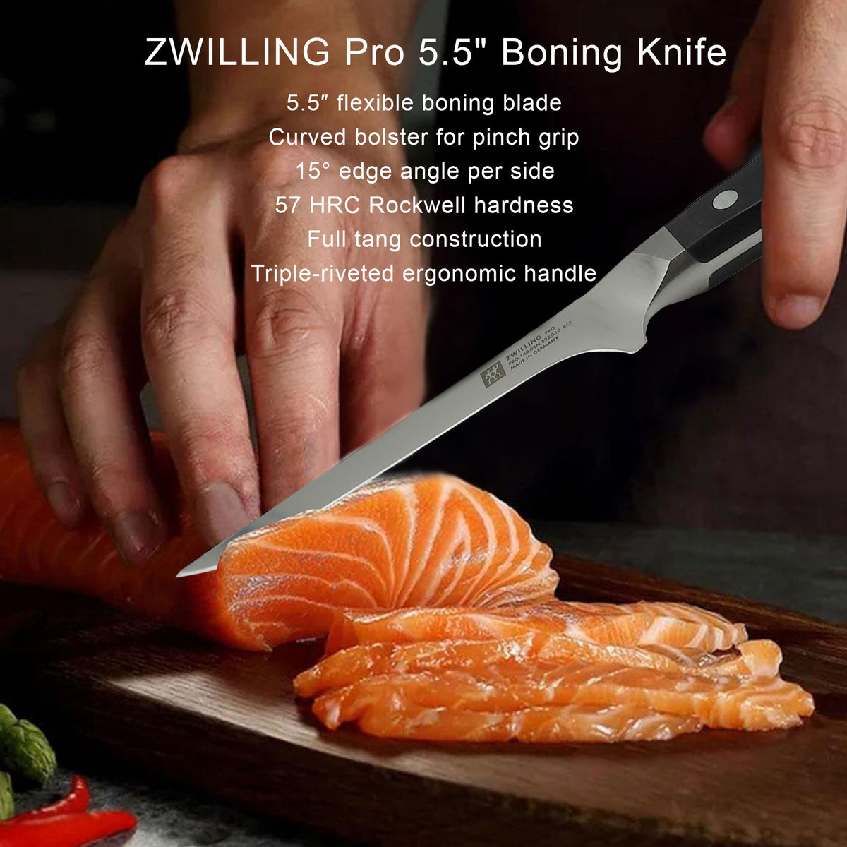 3x ZWILLING Pro 5.5" Boning Knife