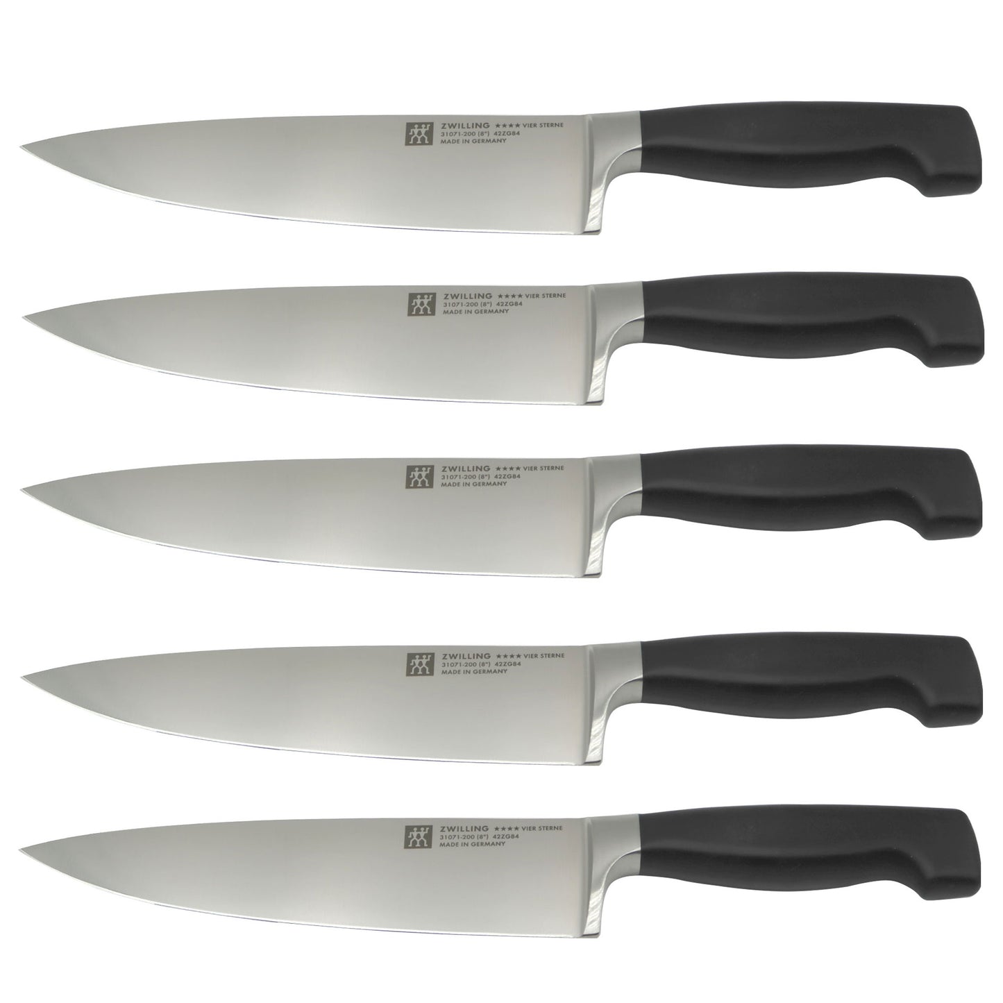 5x ZWILLING Four Star 8" Chef's Knife