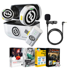 Hollyland LARK M2 DUO 2-Person Wireless Microphone System with USB-C Connector (2.4 GHz, Ivory White) + Hollyland Lavalier Microphone + Music Maker Mix and Master Suite