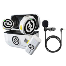 Hollyland LARK M2 DUO 2-Person Wireless Microphone System with USB-C Connector (2.4 GHz, Ivory White) + Hollyland Lavalier Microphone: Omni Sound, Wide Compatibility (3.5mm)