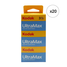 20x Kodak UltraMax 400 Color Negative Film (35mm Roll Film, 36 Exposures, 3-Pack)