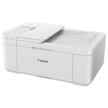 Canon PIXMA TR4720 Wireless All-in-One Printer White with 10FT 2.0 USB Type A Male To B Male Cable and Printer Essentials Digital Download Card for PC