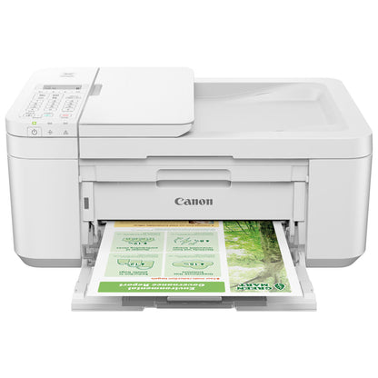 Canon PIXMA TR4720 Wireless All-in-One Printer (White) with 10FT Angle USB 2.0 Certified 480MBPS Type A Male To B Male Cable