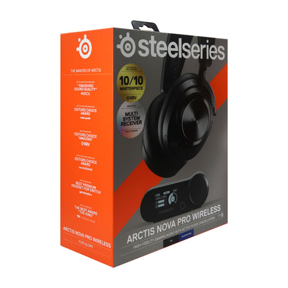 SteelSeries Arctis Nova Pro Wireless Multi-System Gaming Headset for PC, PS5, PS4, Switch, Mobile - Premium Hi-Fi Drivers - Active Noise Cancellation - Two Battery System - Black
