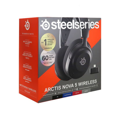 SteelSeries Arctis Nova 5 Wireless Gaming Headset PC PS5 PS4 Nintendo Switch Mobile Black