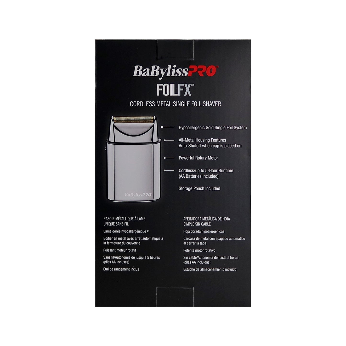 BaByliss Pro Professional Hypoallergenic Single Foil Cordless Shaver FXFS1 with Barberology Cutting Cape and Barberology Comb Set (Clipper, Cutting, Taper Combs)