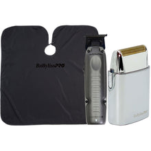 BaByliss Pro FXONE LO-PROFX High-Performance Low-Profile Trimmer FX729 with Professional Single Foil Cordless Shaver FXFS1 and Cutting Cape