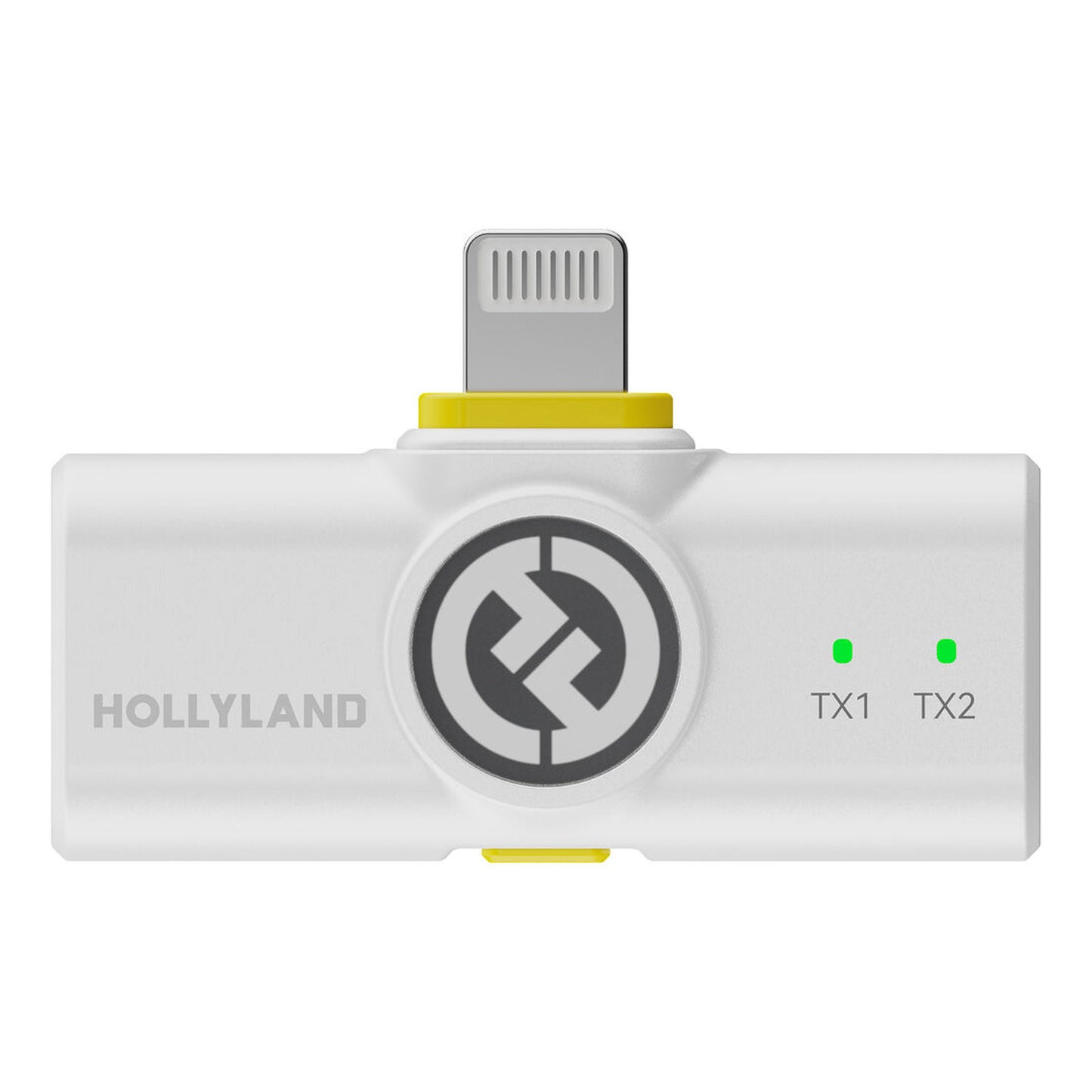 Hollyland LARK M2 DUO 2-Person Wireless Microphone System w/ Lightning Connector (Ivory White) + Lavalier Microphone Omni Sound, Wide Compatibility (3.5mm)