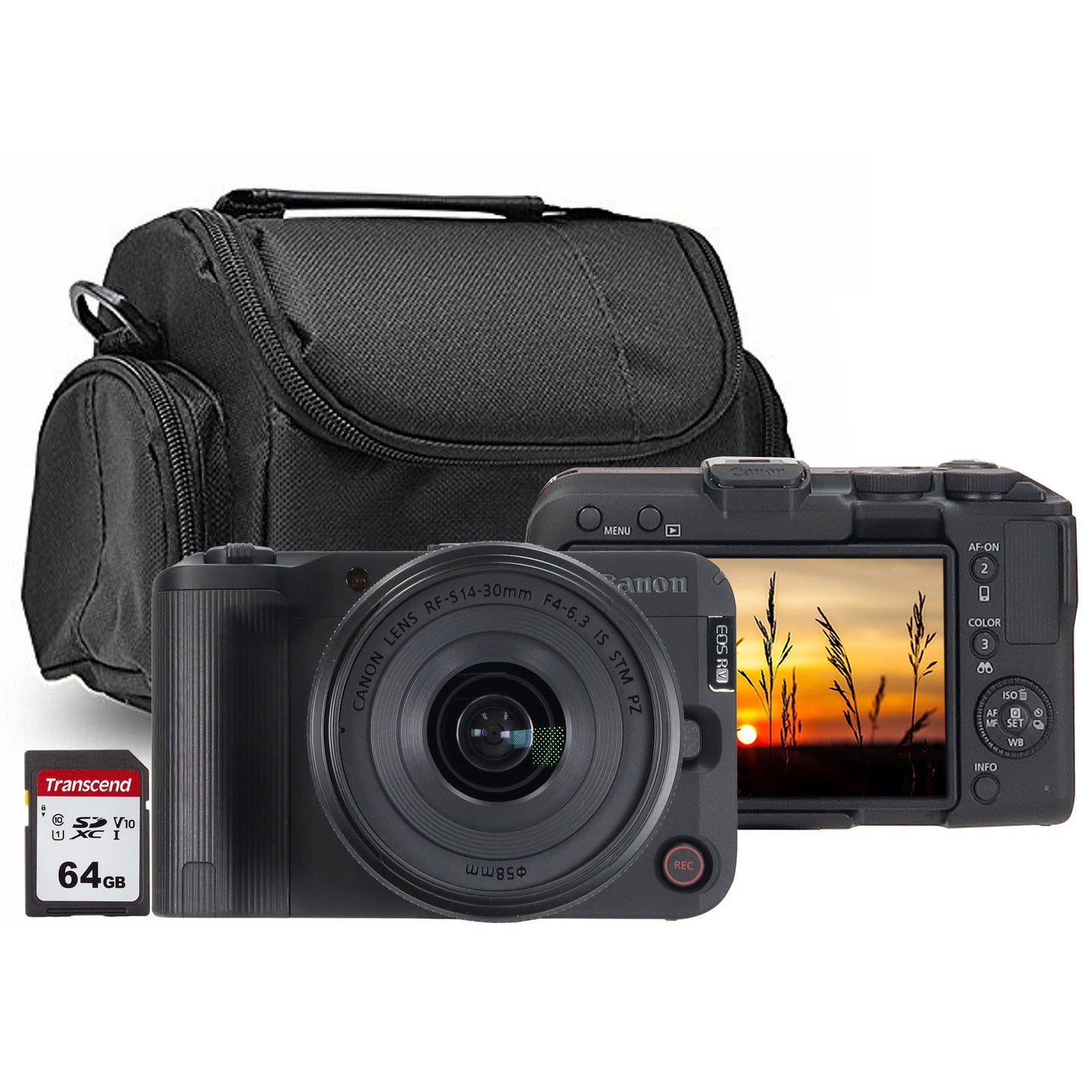 Canon EOS R50 V Mirrorless Camera with RF-S 14-30mm f/4-6.3 IS STM PZ Lens (Canon RF) Basic Accessory Bundle