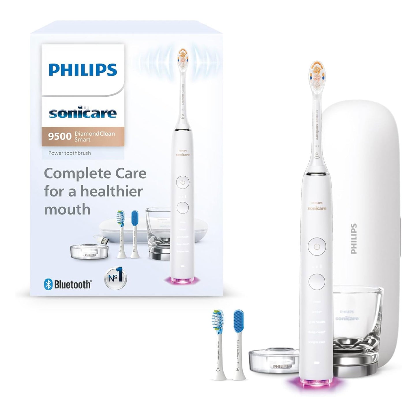 Philips Sonicare DiamondClean Smart 9500 Electric Toothbrush HX9923/01 (White)