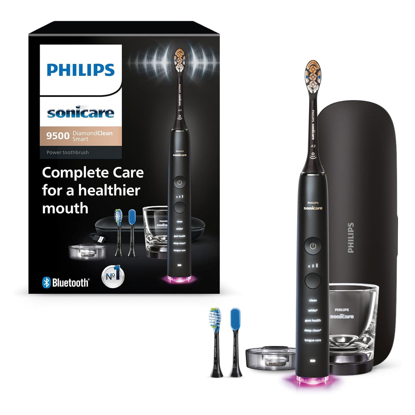 Philips Sonicare DiamondClean Smart 9500 Electric Toothbrush HX9923/11 (Black)